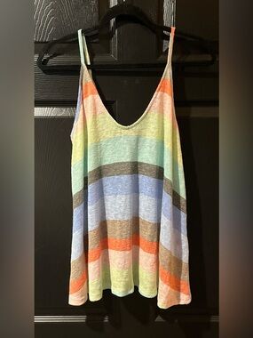 Vestique Linen Look Rainbow Tank Top